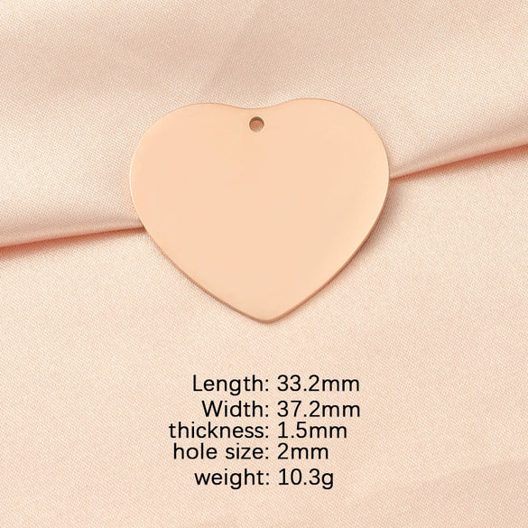 Stainless Steel Peach Heart Loveshaped Pendant Necklace Accessories With Fine Polishing