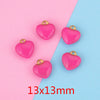 Stainless Steel Peach Heart Pendant Jewelry Accessories Handmade With 18K Gold Plating