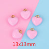 Stainless Steel Peach Heart Pendant Jewelry Accessories Handmade With 18K Gold Plating