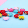 Stainless Steel Peach Heart Pendant Jewelry Accessories Handmade With 18K Gold Plating