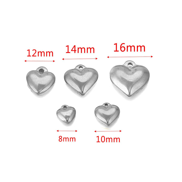 Stainless Steel Peach Heart Pendant Necklace Electroplating Jewelry Accessories