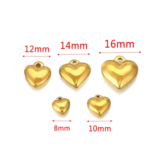 Stainless Steel Peach Heart Pendant Necklace Electroplating Jewelry Accessories
