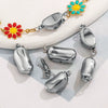 Stainless Steel Peanut And Drop Shape Bracelet Buckle Jewelry Accessories Polished And Electroplated