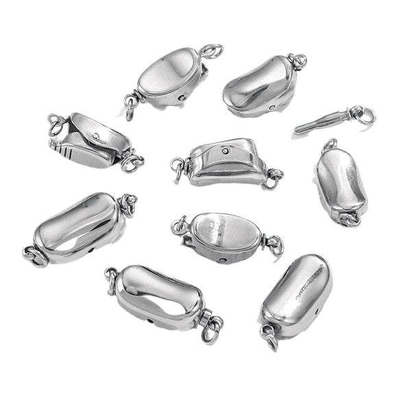 Stainless Steel Peanut And Drop Shape Bracelet Buckle Jewelry Accessories Polished And Electroplated