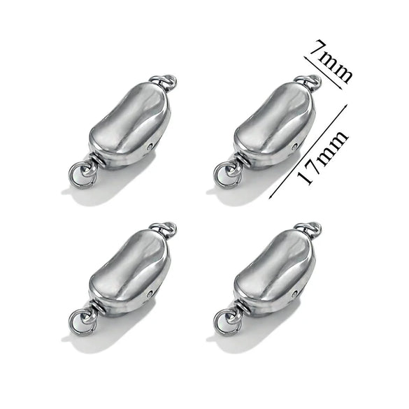Stainless Steel Peanut And Drop Shape Bracelet Buckle Jewelry Accessories Polished And Electroplated