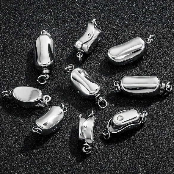 Stainless Steel Peanut And Drop Shape Bracelet Buckle Jewelry Accessories Polished And Electroplated
