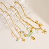 Stainless Steel Pearl Animal Zodiac Style Necklace With Electroplating Process