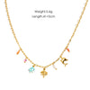 Stainless Steel Pearl Animal Zodiac Style Necklace With Electroplating Process