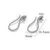Stainless Steel Pearl Ear Hook Jewelry Accessories Ushaped Round Electroplated