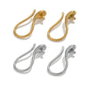 Stainless Steel Pearl Ear Hook Jewelry Accessories Ushaped Round Electroplated