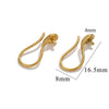 Stainless Steel Pearl Ear Hook Jewelry Accessories Ushaped Round Electroplated