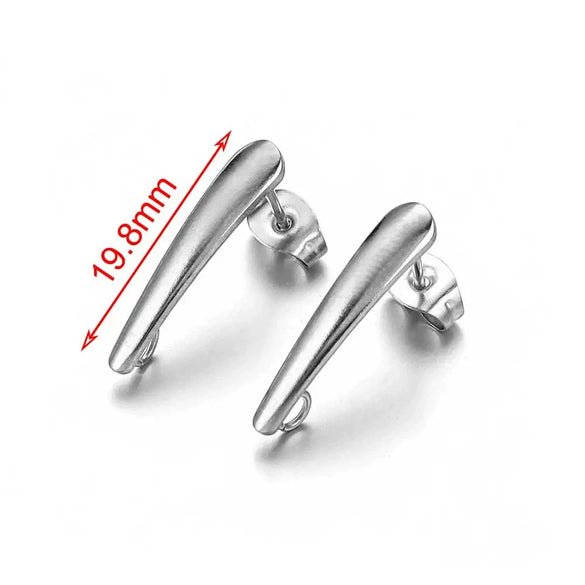 Stainless Steel Pearl Electroplated 18K Irregular Fashion Ol Style Earrings Accessories