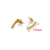 Stainless Steel Pearl Electroplated 18K Irregular Fashion Ol Style Earrings Accessories