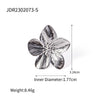 Stainless Steel Pearl Flower Geometric Earrings Electroplating Jewelry