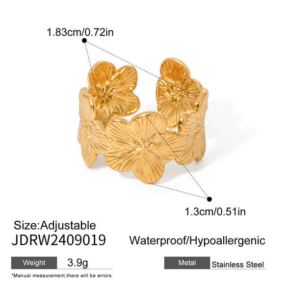 Stainless Steel Pearl Flower Geometric Earrings Electroplating Jewelry