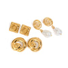 Stainless Steel Pearl Geometric Retro Earrings