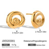 Stainless Steel Pearl Geometric Retro Earrings