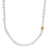 Stainless Steel Pearl Geometric Style Electroplating Necklace For Women