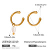 Stainless Steel Pearl Geometric Women's Earrings With Electroplating