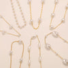 Stainless Steel Pearl Minimalist Totem Electroplating Women's Necklace Bracelet Diy Accessories
