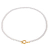 Stainless Steel Pearl Necklace With Electroplating Minimalist Style For Women