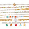 Stainless Steel Pearl Necklace With Geometric Pendant And Electroplating For Women