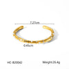 Stainless Steel Pearl Open Bracelets Irregular Elegant Minimalist Set With Pearls