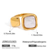Stainless Steel Pearl Ring And Titanium Steel Non Fading Earrings With Geometric Pattern And Electroplating For Women
