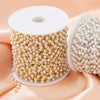 Stainless Steel Pearl Round Bead Handmade Electroplated Chain Bracelet Jewelry Accessories