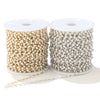 Stainless Steel Pearl Round Bead Handmade Electroplated Chain Bracelet Jewelry Accessories