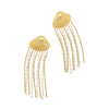 Stainless Steel Pearl Tassel Earrings Electroplating Fashionable Allmatch Light Luxury Highend Women's