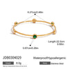 Stainless Steel Pearl Zircon Bracelet Electroplated Geometric Style Women's Jewelry