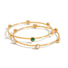 Stainless Steel Pearl Zircon Bracelet Electroplated Geometric Style Women's Jewelry