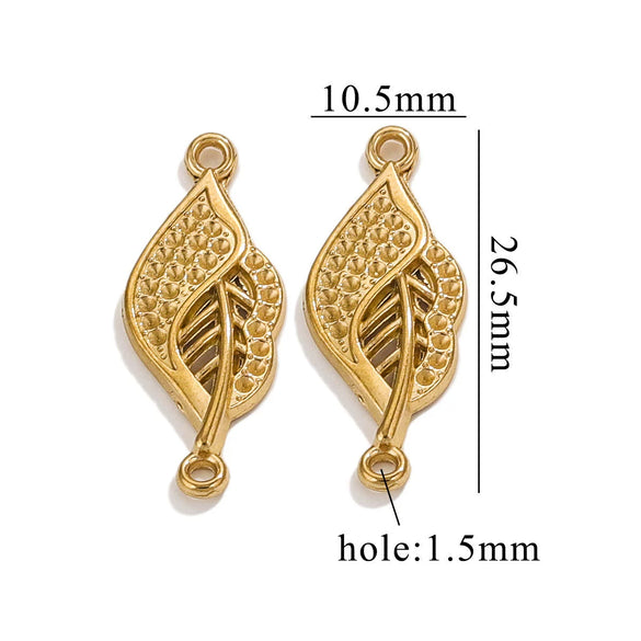 Stainless Steel Pendant Accessories With Bow And Crown Pattern Electroplated
