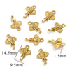 Stainless Steel Pendant Accessories With Bow And Crown Pattern Electroplated