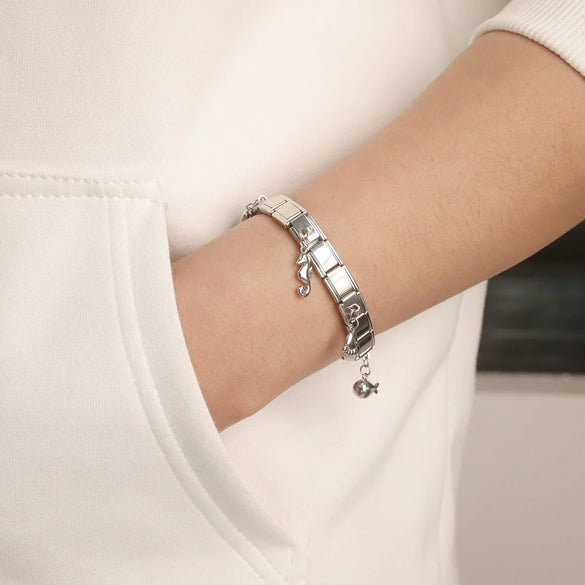 Stainless Steel Pendant Bracelet And Diy Jewelry With Totem Pattern And Electroplating Process In Cute Small Style And Animal Theme