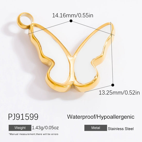 Stainless Steel Pendant Daisy Butterfly Oil Drop Totem Fashion Ol Handmade Jewelry Accessories