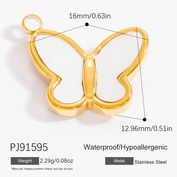 Stainless Steel Pendant Daisy Butterfly Oil Drop Totem Fashion Ol Handmade Jewelry Accessories