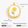 Stainless Steel Pendant Daisy Butterfly Oil Drop Totem Fashion Ol Handmade Jewelry Accessories