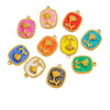 Stainless Steel Pendant Jewelry Accessories With Retro Oil Dripping Design And Rose Diamond Shape