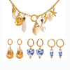 Stainless Steel Pendant Necklace With Clavicle Chain And Titanium Steel Ear Buckle Niche Earrings
