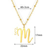 Stainless Steel Pendant Necklace With English Letters And Butterfly Design Electroplated For Women Wholesale