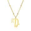 Stainless Steel Pendant Necklace With English Letters And Butterfly Design Electroplated For Women Wholesale