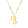 Stainless Steel Pendant Necklace With English Letters And Butterfly Design Electroplated For Women Wholesale