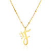 Stainless Steel Pendant Necklace With English Letters And Butterfly Design Electroplated For Women Wholesale