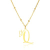 Stainless Steel Pendant Necklace With English Letters And Butterfly Design Electroplated For Women Wholesale