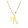 Stainless Steel Pendant Necklace With English Letters And Butterfly Design Electroplated For Women Wholesale