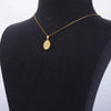 Stainless Steel Pendant Necklace With 18K Gold Electroplating And Small Sun Pendant Unisex Cross Chain