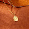 Stainless Steel Pendant Necklace With 18K Gold Electroplating And Small Sun Pendant Unisex Cross Chain