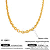 Stainless Steel Pendant Necklace With Sea Life Pattern Electroplated In Holiday Style For Women